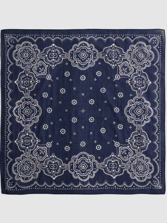 New Madewell Organic Cotton Fresh Blueberry Bandana - Picture 2 of 4